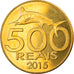 Coin, CABINDA, 500 reais, 2015, MS(63), Brass