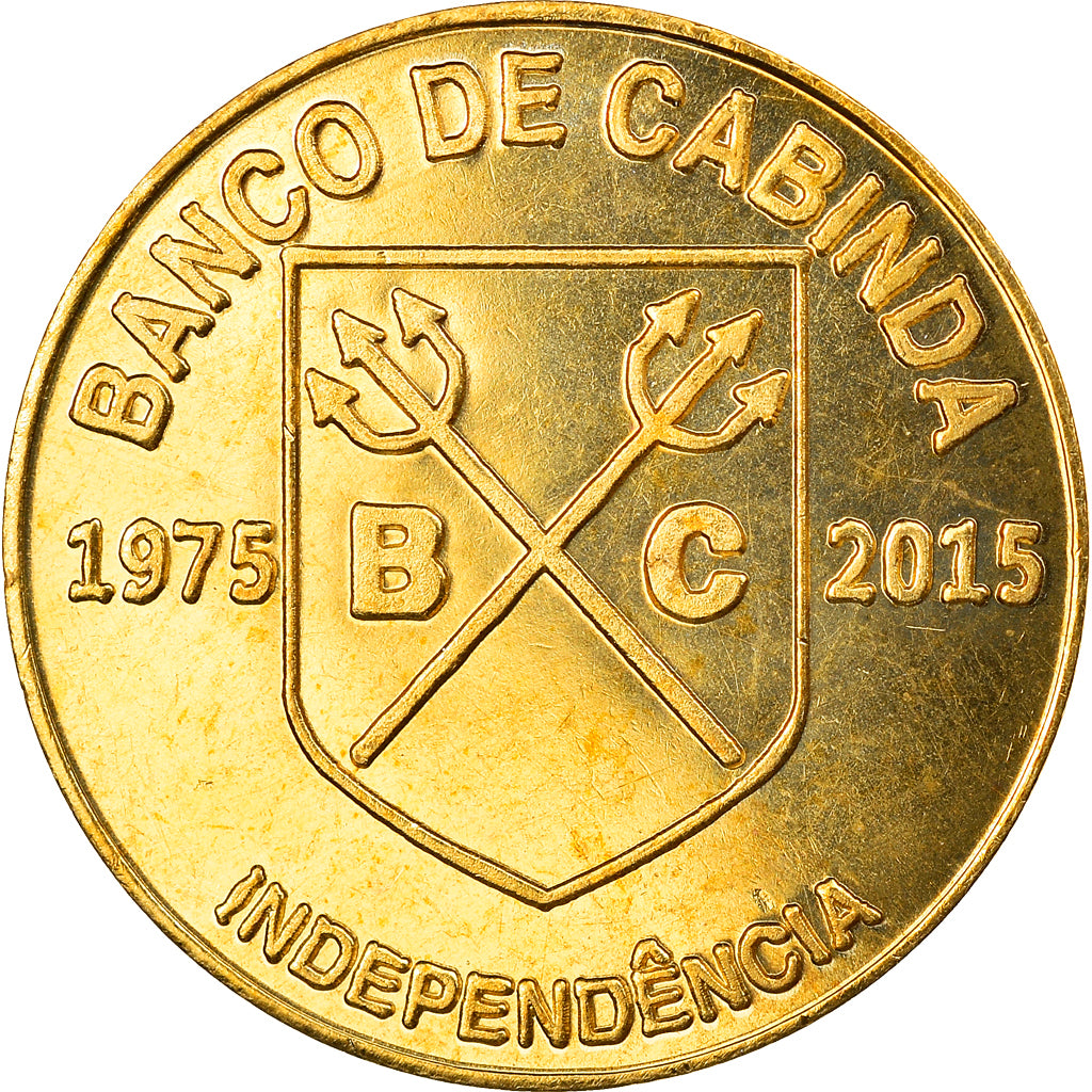 Coin, CABINDA, 500 reais, 2015, MS(63), Brass