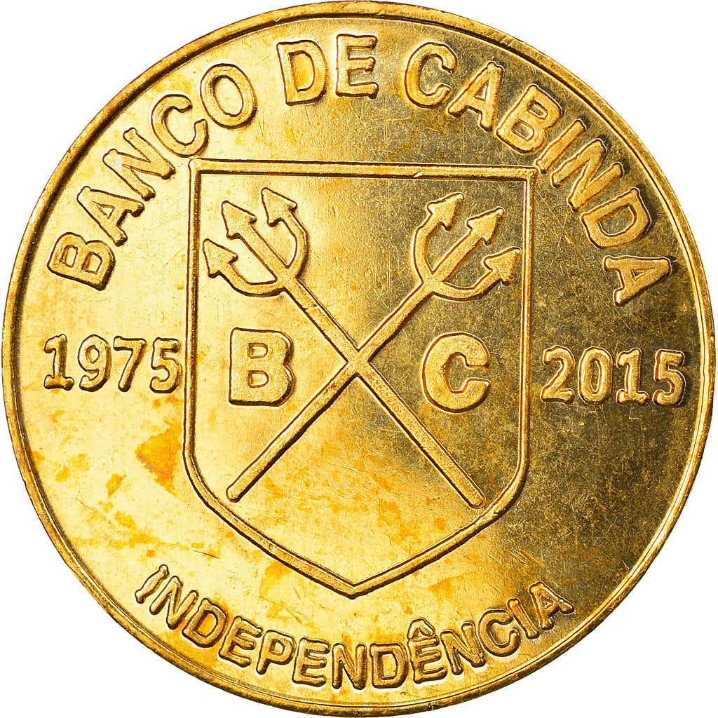 Moneta, CABINDA, 500 reais, 2015, MS(63), Mosiądz