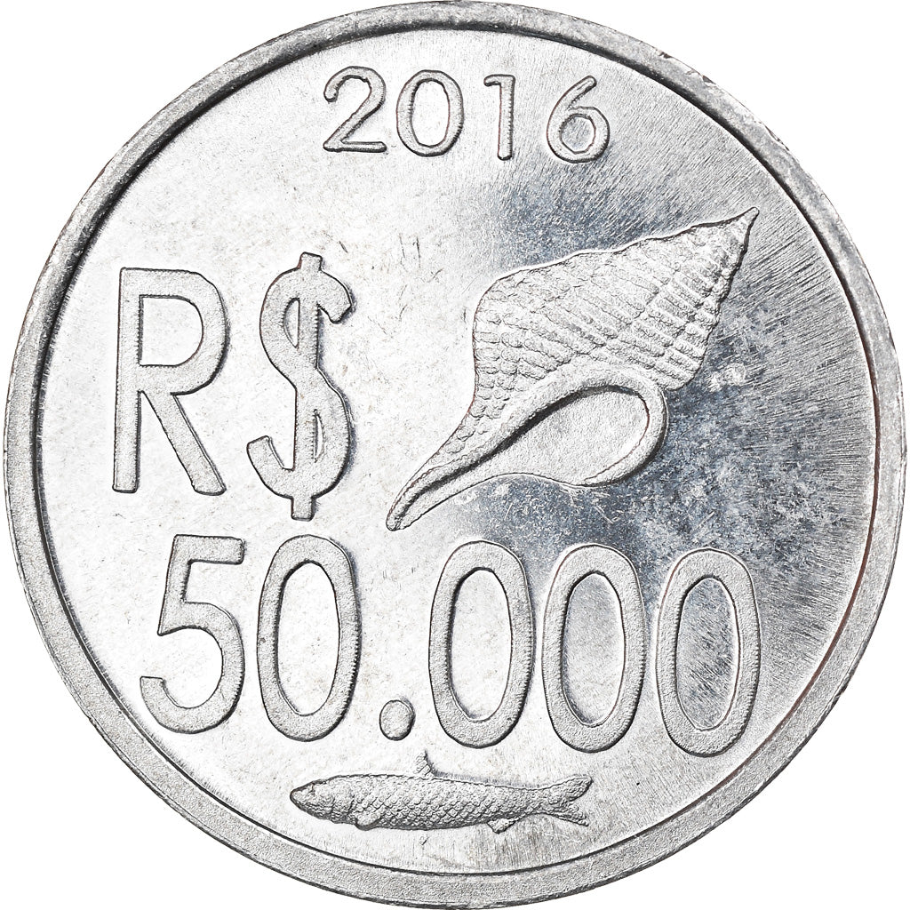 Coin, CABINDA, 50.000 reais, 2016, MS(63), Aluminum