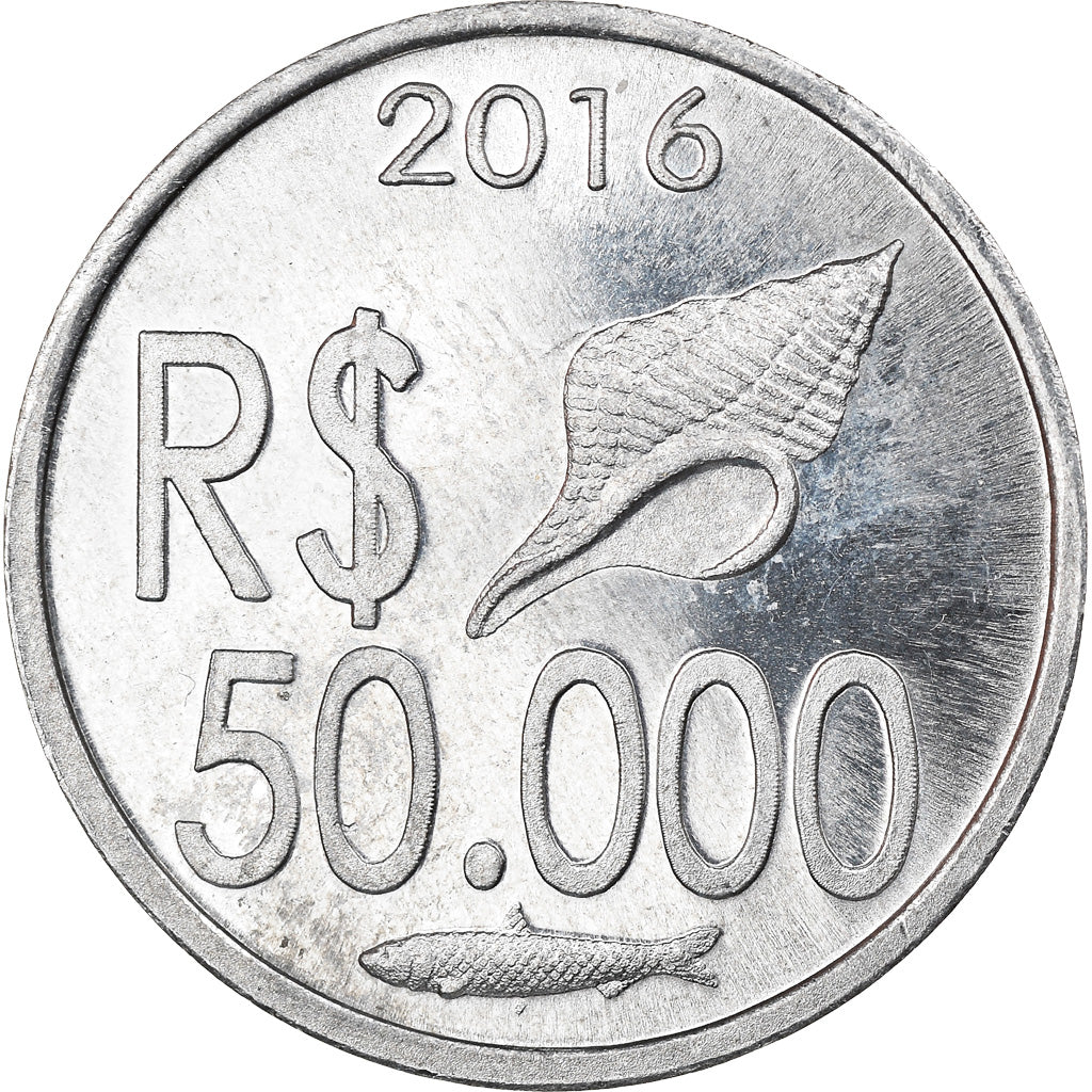 Coin, CABINDA, 50.000 reais, 2016, MS(63), Aluminum