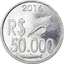 Moeda, CABINDA, 50.000 reais, 2016, MS(63), Alumínio
