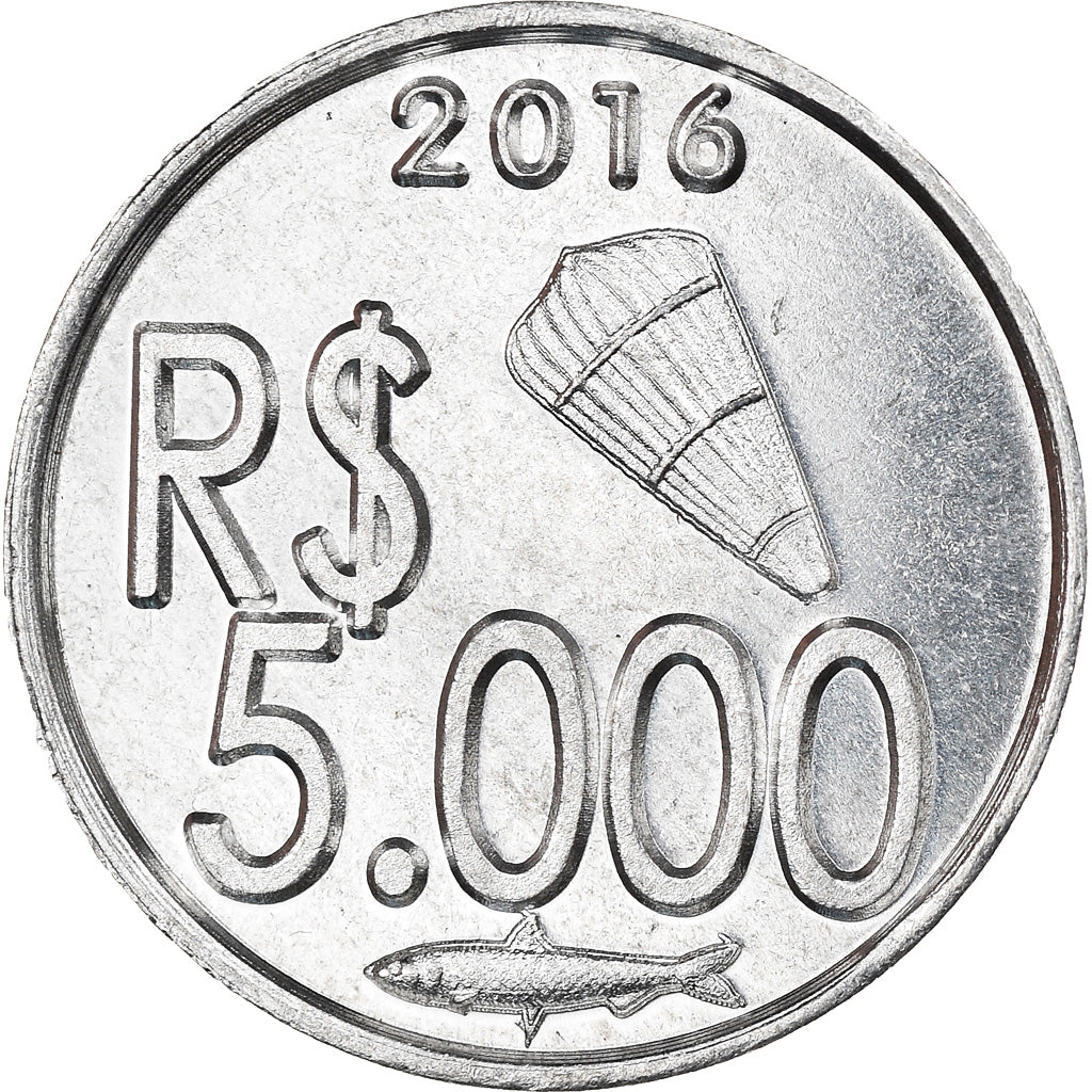 Münze, CABINDA, 5.000 reais, 2016, UNZ, Aluminium