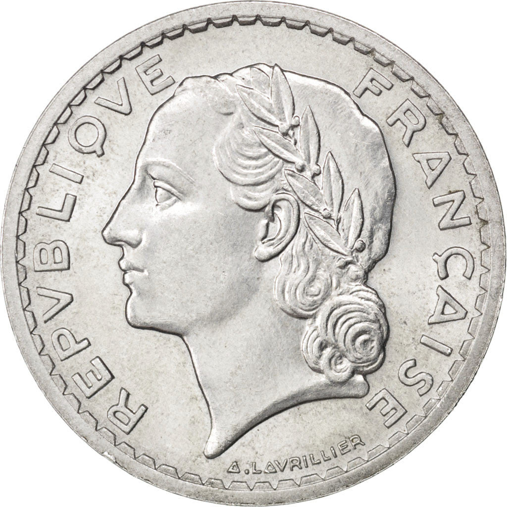 Moneta, Francia, Lavrillier, 5 Francs, 1947, SPL, Alluminio, KM:888b.1