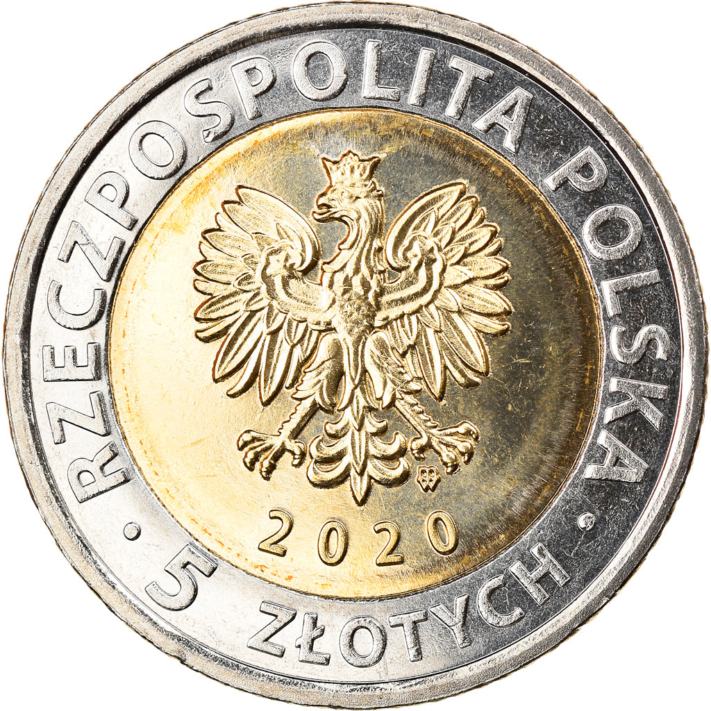 Coin, Poland, Byalistok, 5 Zlotych, 2020, MS(63), Bi-Metallic
