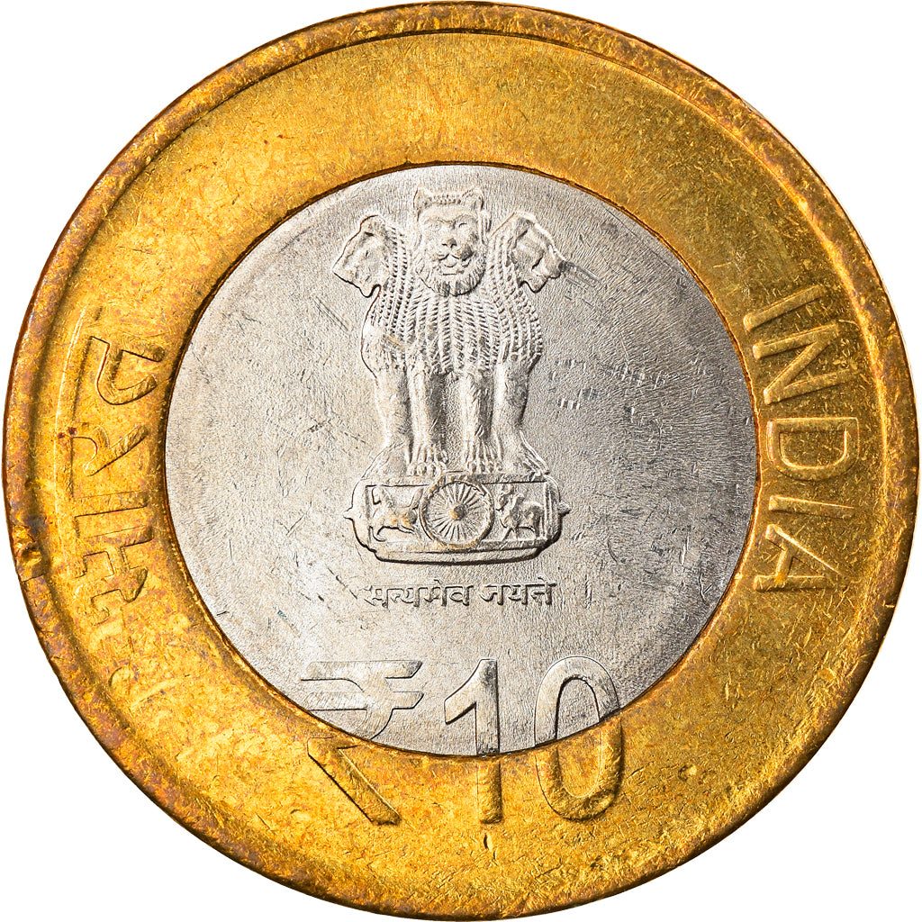 Coin, INDIA-REPUBLIC, Maharana Pratap, 10 Rupees, 2015, AU(55-58), Bi-Metallic