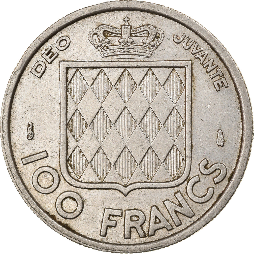 Coin, Monaco, Rainier III, 100 Francs, Cent, 1956, EF(40-45), Copper-nickel