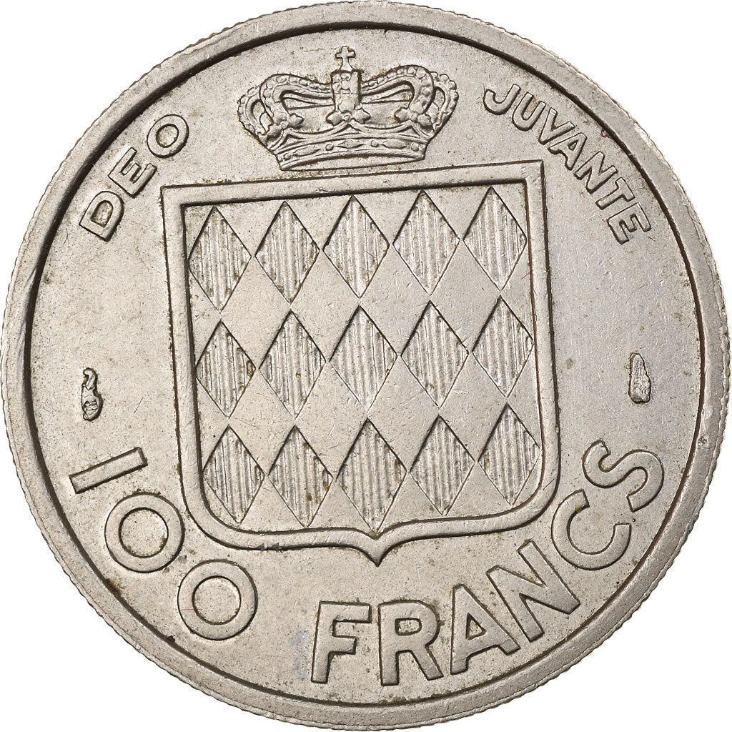 Coin, Monaco, Rainier III, 100 Francs, Cent, 1956, EF(40-45), Copper-nickel