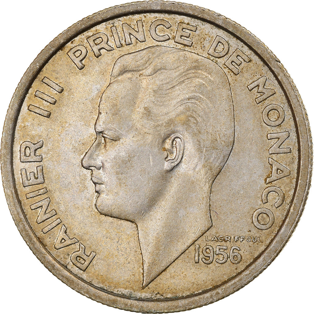 Moneta, Monaco, Rainier III, 100 Francs, Cent, 1956, EF(40-45), Miedź-Nikiel