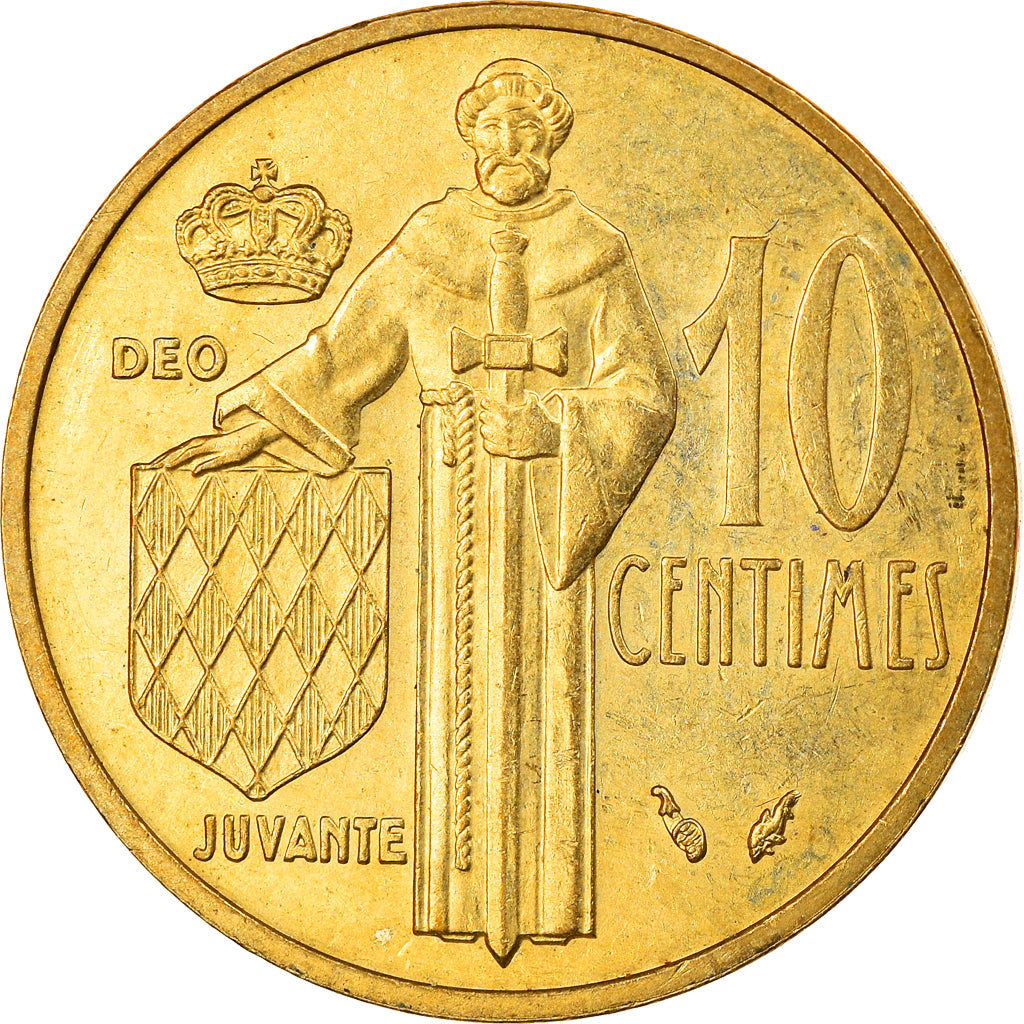Coin, Monaco, Rainier III, 10 Centimes, 1982, EF(40-45), Aluminum-Bronze