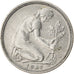 Moneda, ALEMANIA - REPÚBLICA FEDERAL, 50 Pfennig, 1967, Munich, MBC, Cobre -