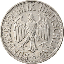 Coin, GERMANY - FEDERAL REPUBLIC, Mark, 1957, Karlsruhe, EF(40-45)