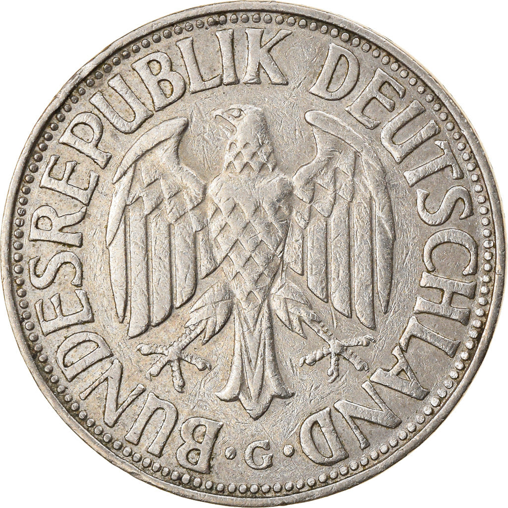 Münze, Bundesrepublik Deutschland, Mark, 1957, Karlsruhe, SS, Copper-nickel