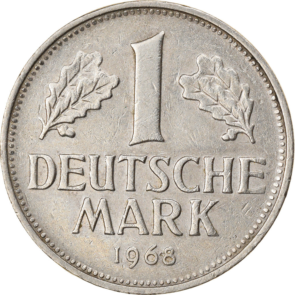Coin, GERMANY - FEDERAL REPUBLIC, Mark, 1968, Stuttgart, EF(40-45)