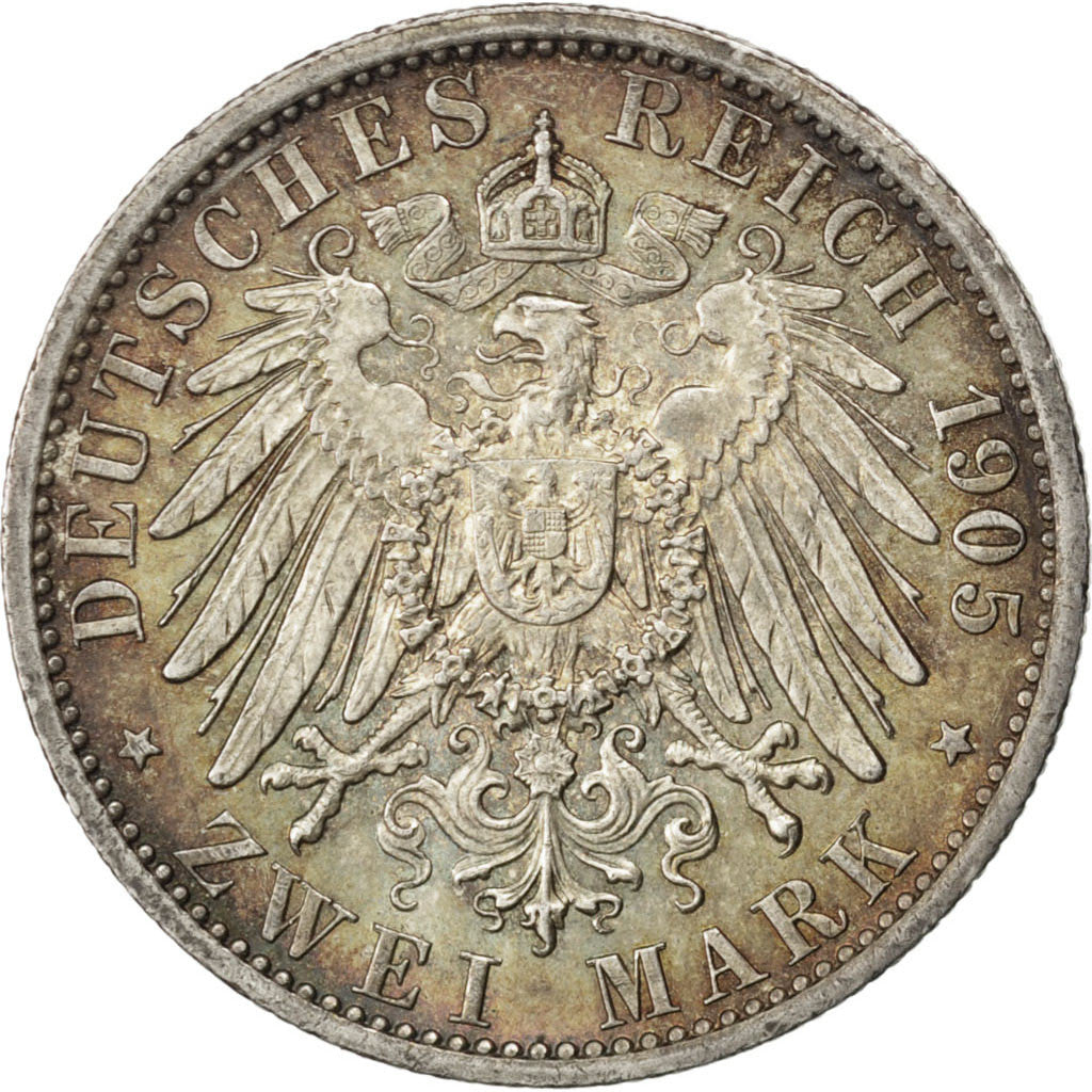 Monnaie, Etats allemands, PRUSSIA, Wilhelm II, 2 Mark, 1905, Berlin, SUP