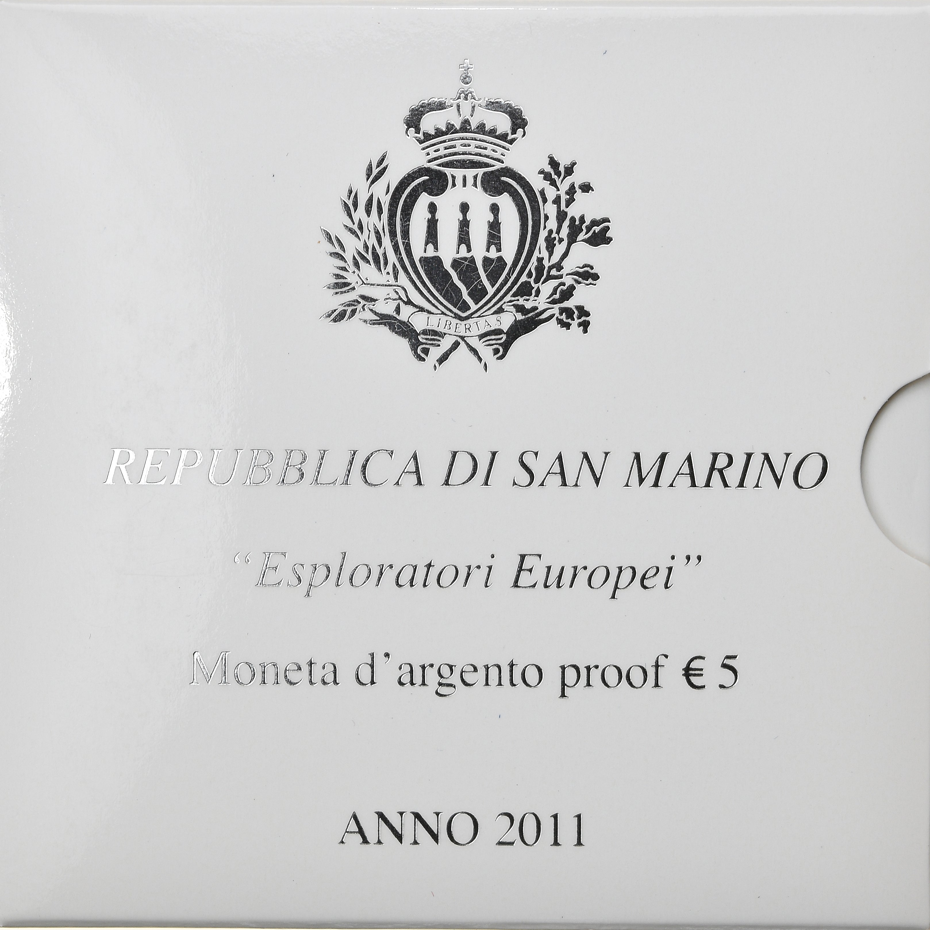 San Marino, 5 Euro, 2011, Rome, Proof, FDC, Argent, KM:501