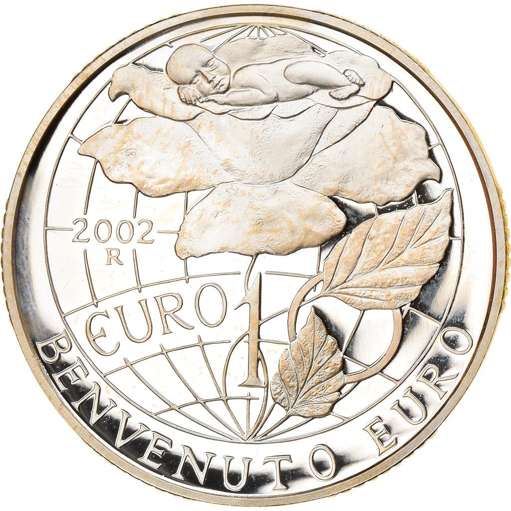 San Marino, 10 Euro, Bienvenue à l'Euro, 2002, Rome, Proof, MS(65-70), Srebro