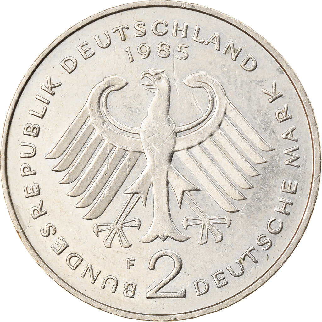 Moeda, ALEMANHA - REPÚBLICA FEDERAL, 2 Mark, 1985, Stuttgart, EF(40-45)