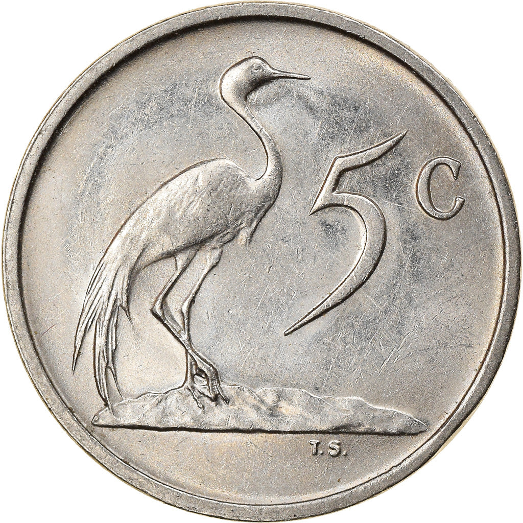 Moneta, Południowa Afryka, 5 Cents, 1986, AU(55-58), Nikiel, KM:84