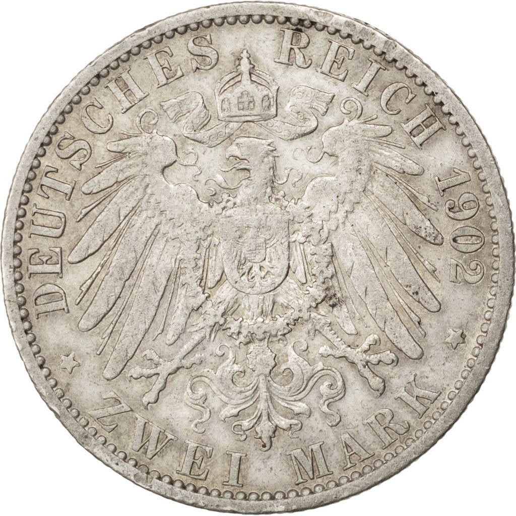 Coin, German States, PRUSSIA, Wilhelm II, 2 Mark, 1902, Berlin, EF(40-45)