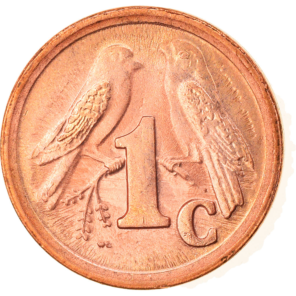 Moneta, Południowa Afryka, Cent, 1993, MS(63), Miedź platerowana stalą