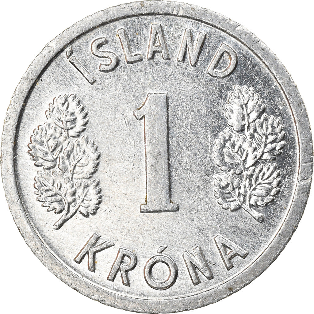 Moneda, Islandia, Krona, 1976, EBC, Aluminio, KM:23