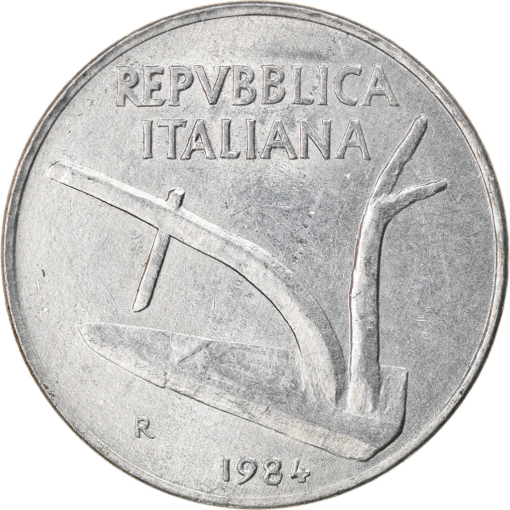Moneda, Italia, 10 Lire, 1984, Rome, MBC, Aluminio, KM:93