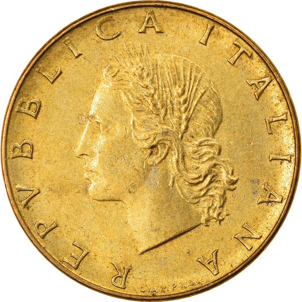 Coin, Italy, 20 Lire, 1975, Rome, EF(40-45), Aluminum-Bronze, KM:97.2