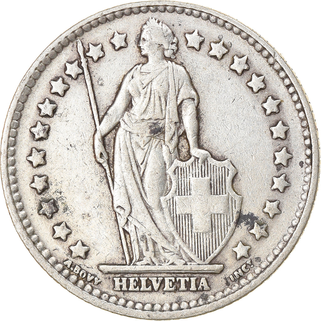 Moneta, Svizzera, Franc, 1939, BB, Argento, KM:24