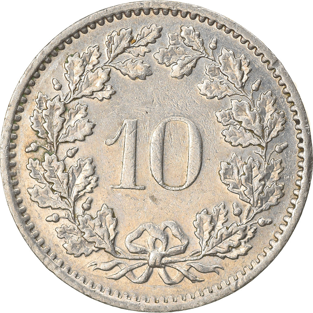 Moneta, Svizzera, 10 Rappen, 1974, Bern, BB, Rame-nichel, KM:27