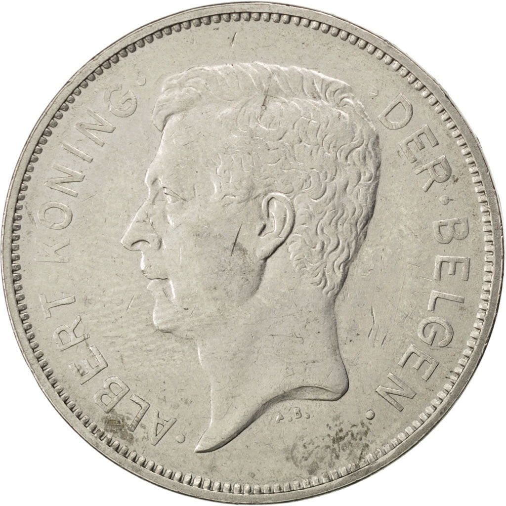 Munten, België, 20 Francs, 20 Frank, 1931, ZF, Nickel, KM:102