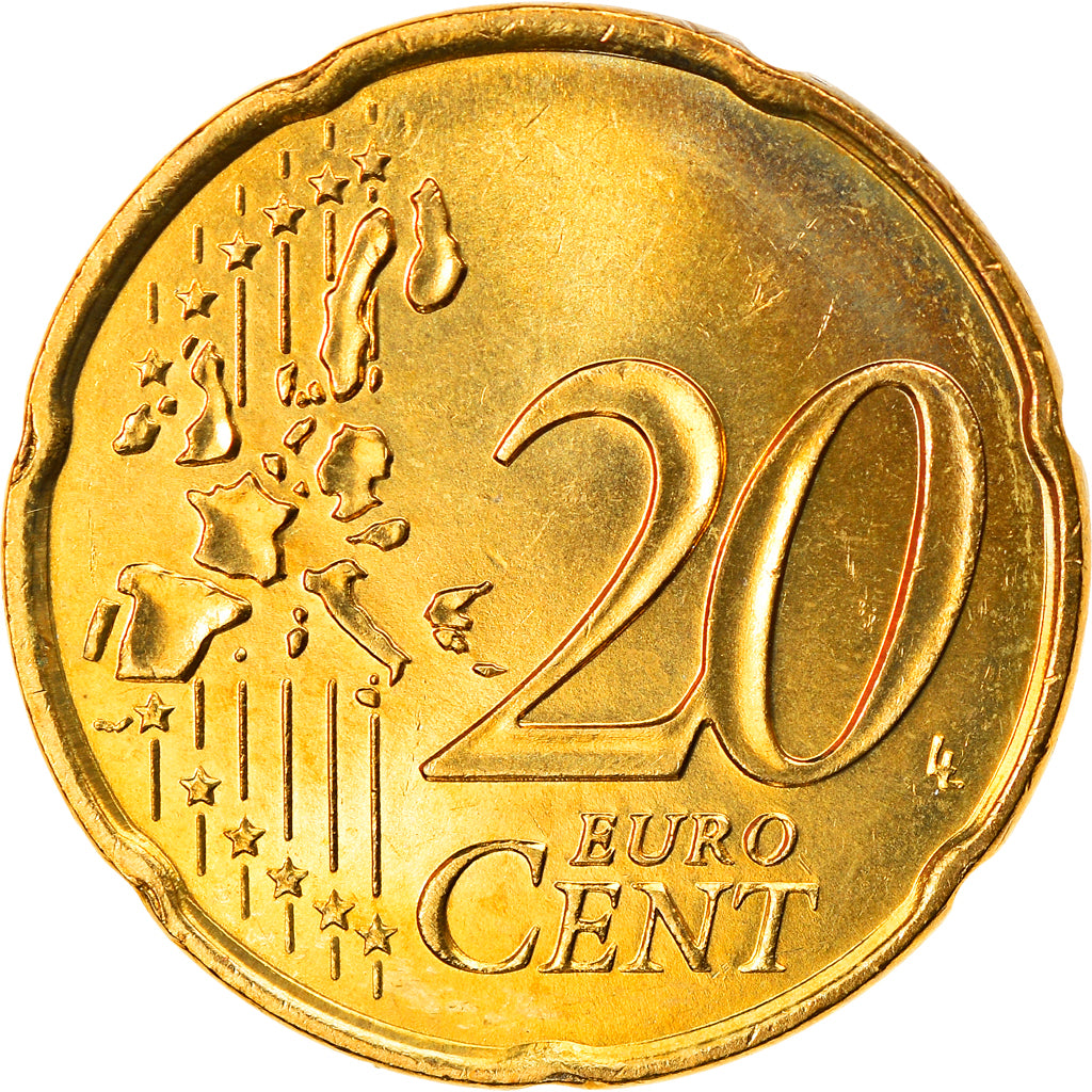 Mónaco, 20 Euro Cent, 2001, EBC, Latón, KM:171