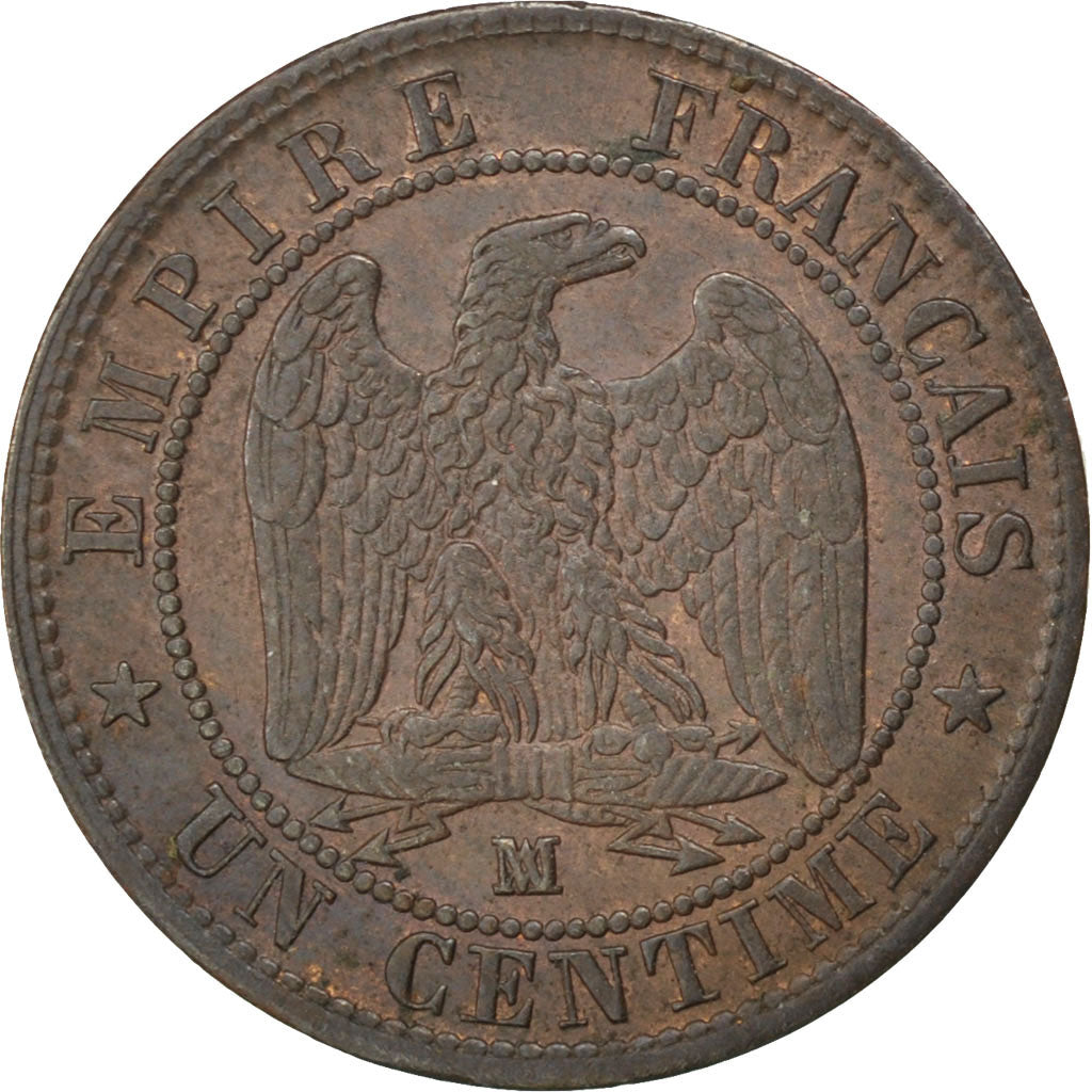 Coin, France, Napoleon III, Napoléon III, Centime, 1854, Marseille, AU(55-58)
