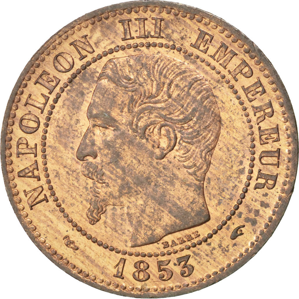 Moneda, Francia, Napoleon III, Napoléon III, 2 Centimes, 1853, Paris, SC