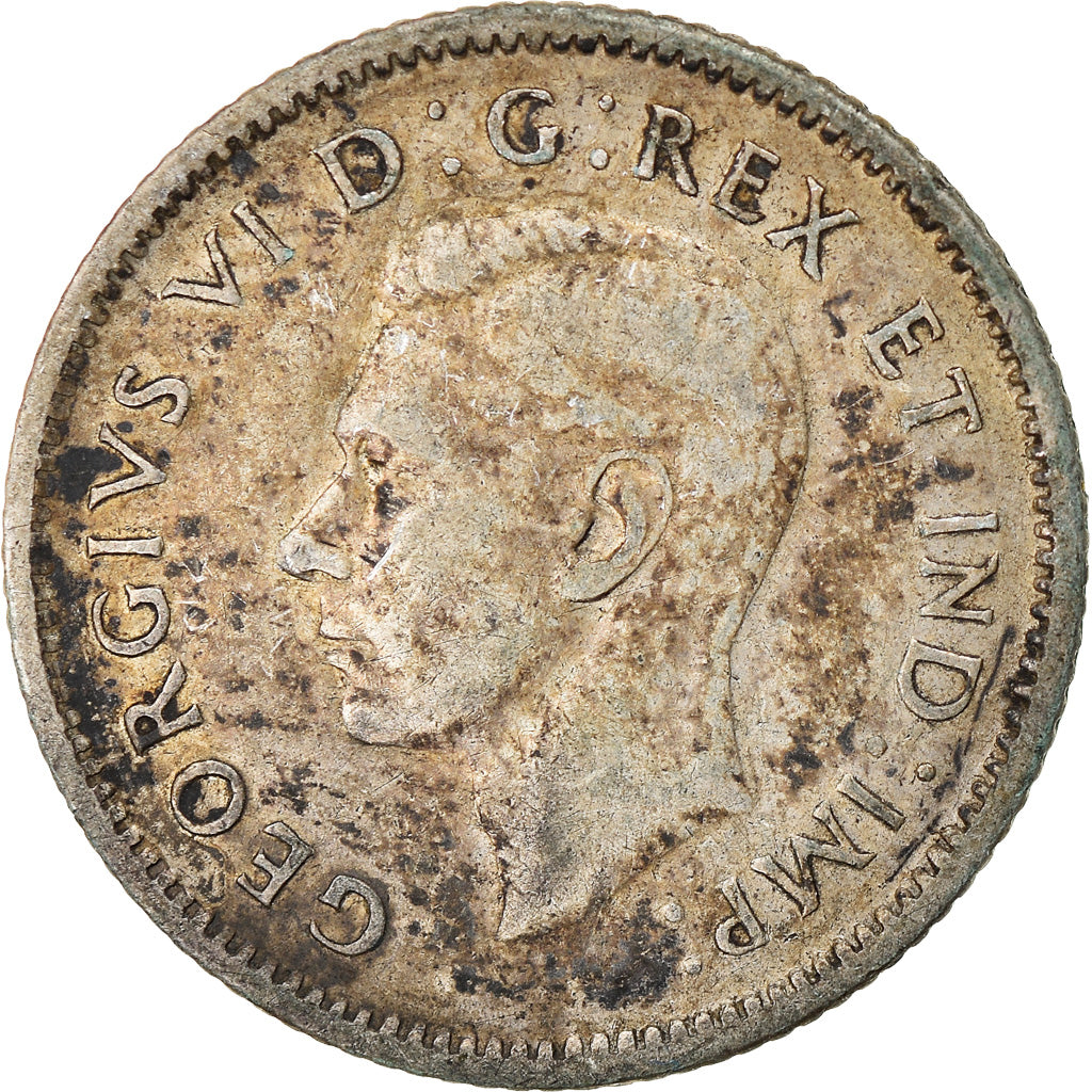 Monnaie, Canada, George VI, 10 Cents, 1943, Royal Canadian Mint, Ottawa, B+