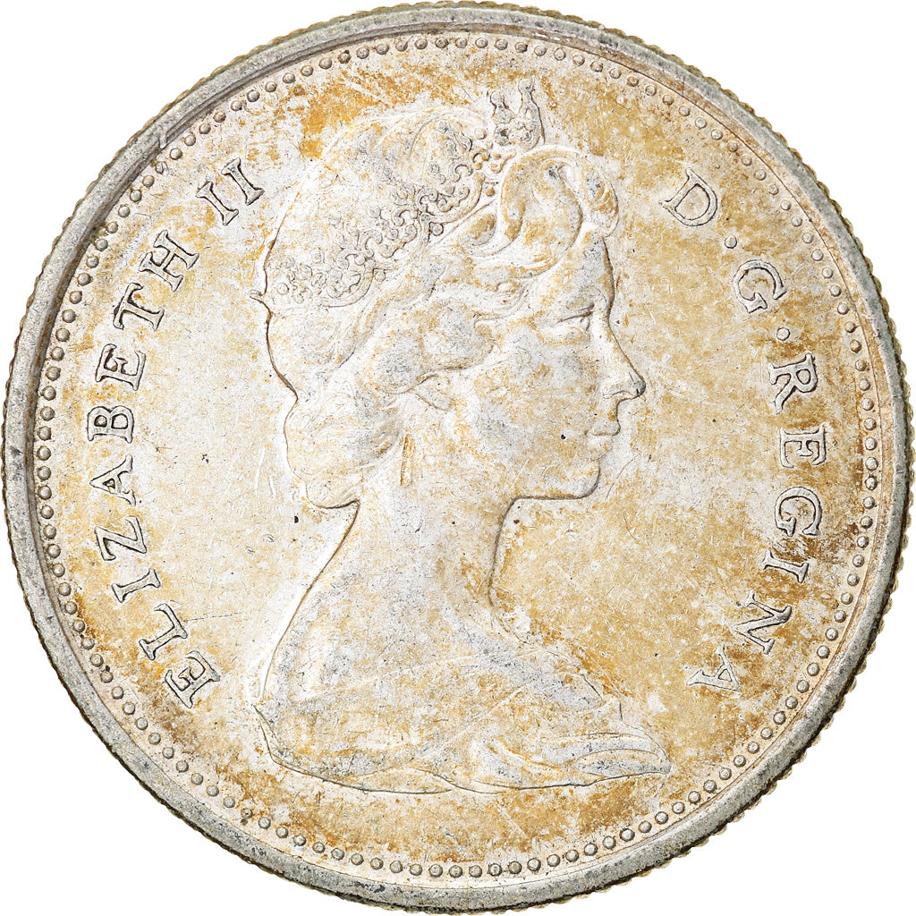 Coin, Canada, Elizabeth II, 25 Cents, 1965, Royal Canadian Mint, Ottawa