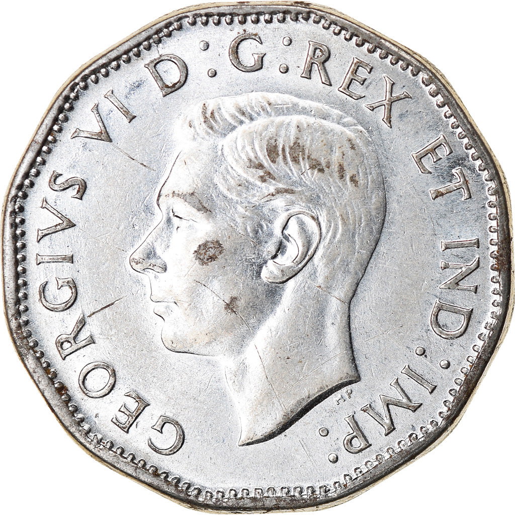 Munten, Canada, George VI, 5 Cents, 1945, Royal Canadian Mint, Ottawa, ZF