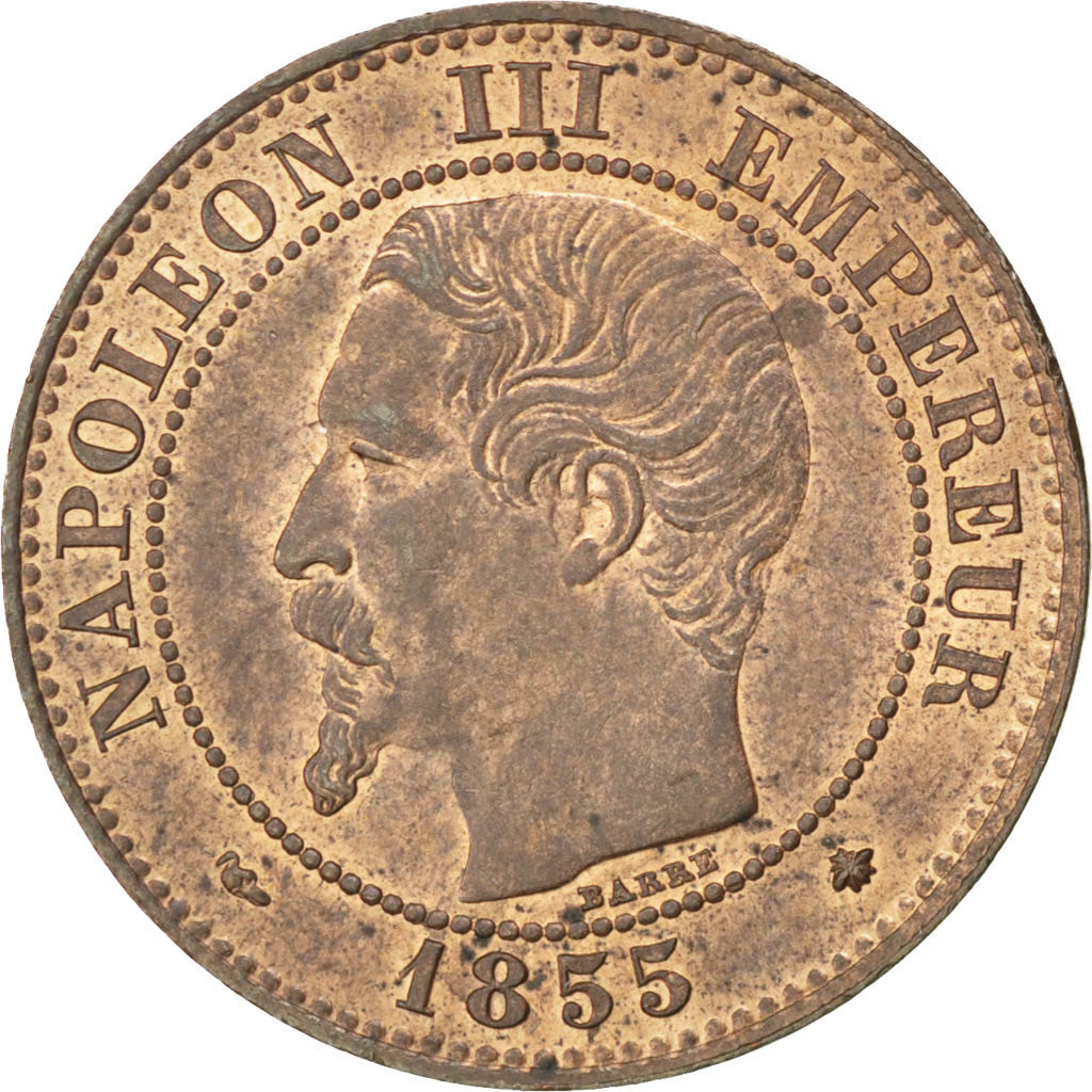 Monnaie, France, Napoleon III, Napoléon III, 2 Centimes, 1855, Strasbourg, SPL