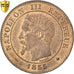 France, Napoleon III, 2 Centimes, 1855, Strasbourg, Bronze, PCGS, MS64RB