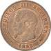 Munten, Frankrijk, Napoleon III, Napoléon III, 2 Centimes, 1855, Strasbourg