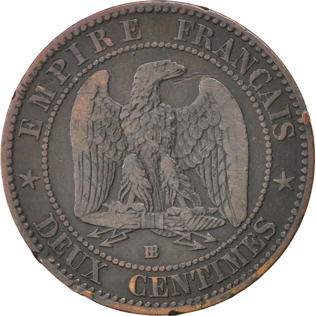 Munten, Frankrijk, Napoleon III, Napoléon III, 2 Centimes, 1856, Strasbourg