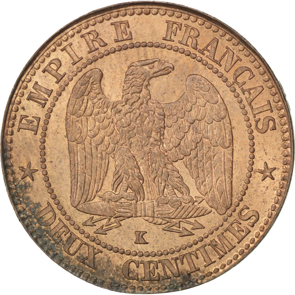 Monnaie, France, Napoleon III, Napoléon III, 2 Centimes, 1856, Bordeaux, SUP+