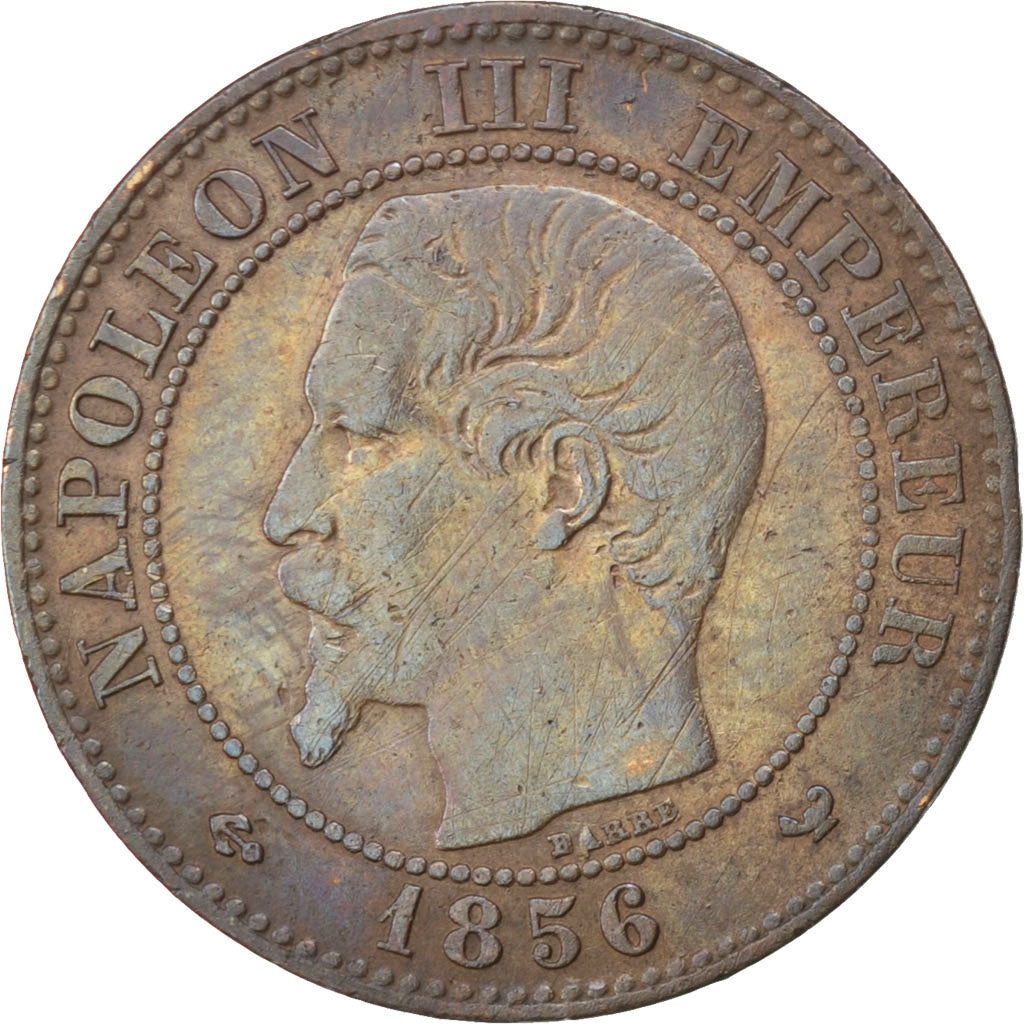 Coin, France, Napoleon III, Napoléon III, 2 Centimes, 1856, Lille, VF(30-35)