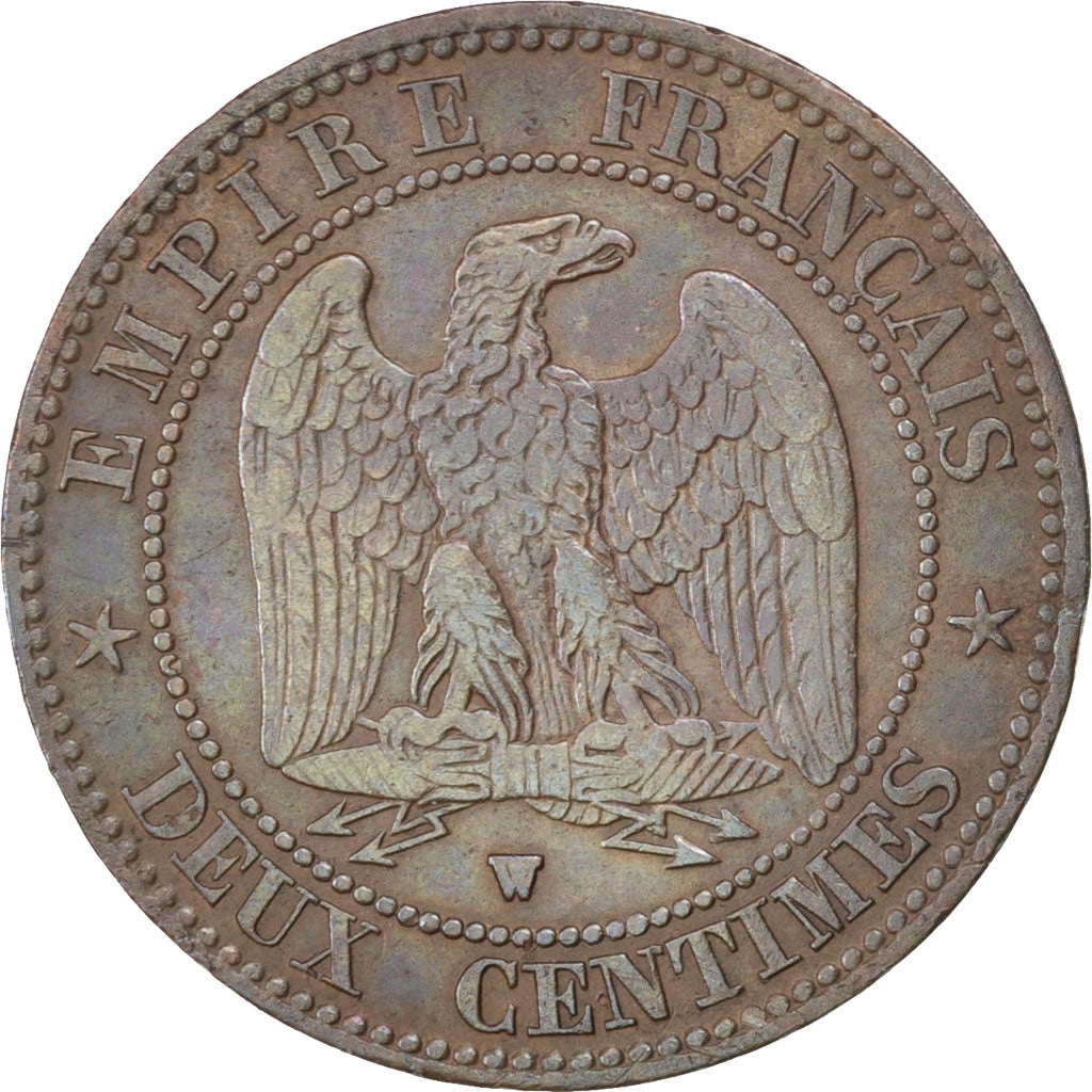 Coin, France, Napoleon III, Napoléon III, 2 Centimes, 1856, Lille, VF(30-35)