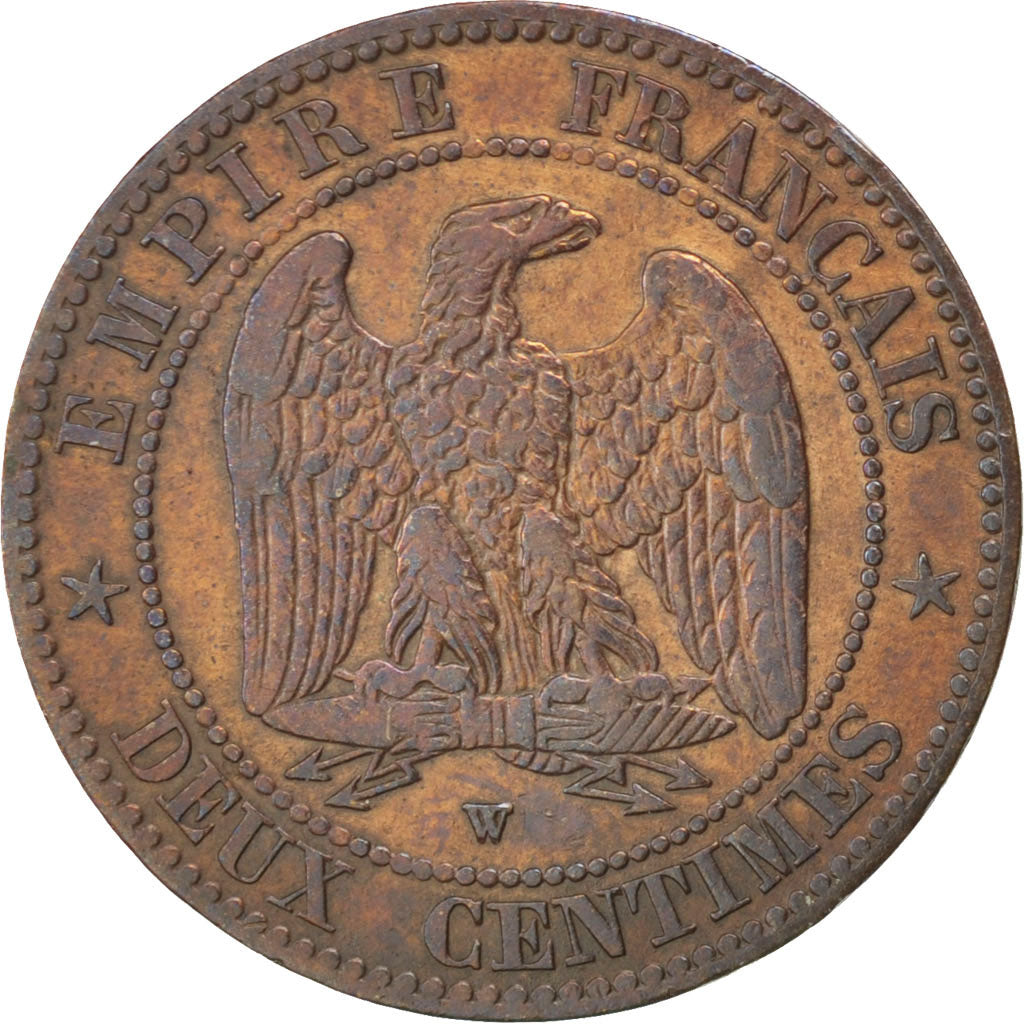 Coin, France, Napoleon III, Napoléon III, 2 Centimes, 1857, Lille, VF(30-35)