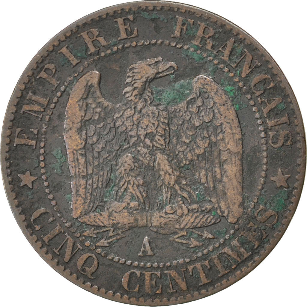 Monnaie, France, Napoleon III, Napoléon III, 5 Centimes, 1855, Paris, TB