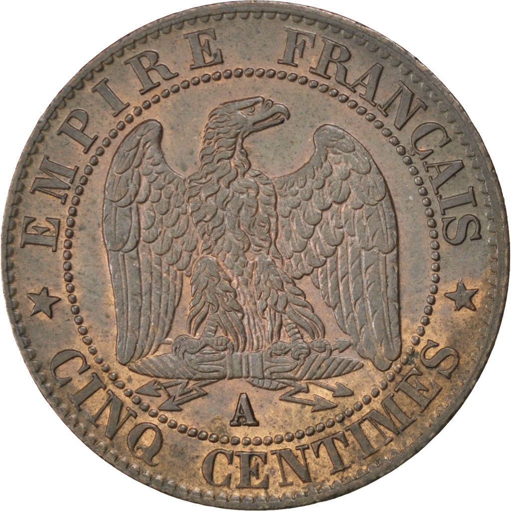 Monnaie, France, Napoleon III, Napoléon III, 5 Centimes, 1856, Paris, SUP