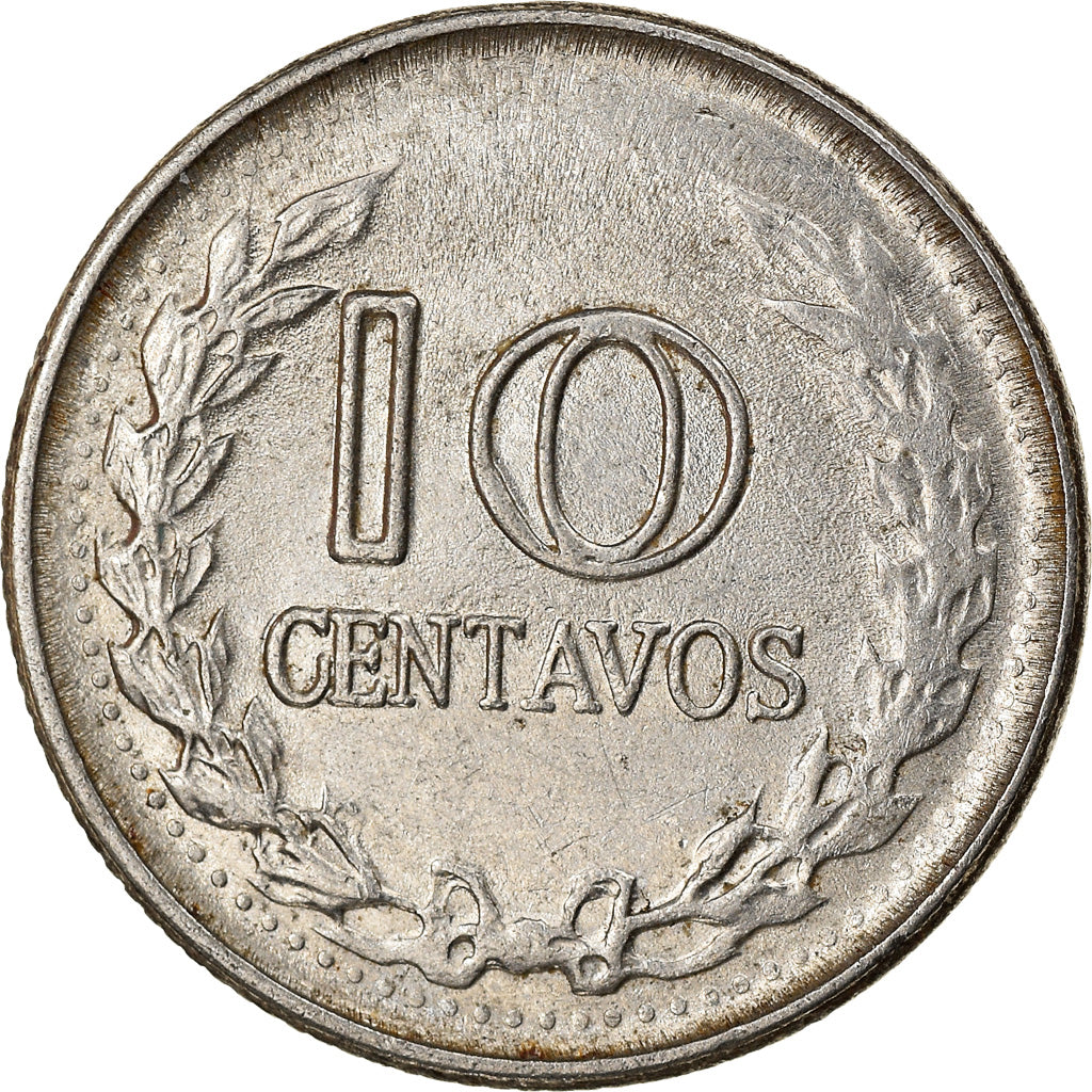 Moneta, Colombia, 10 Centavos, 1971, MB+, Acciaio ricoperto in nichel, KM:236
