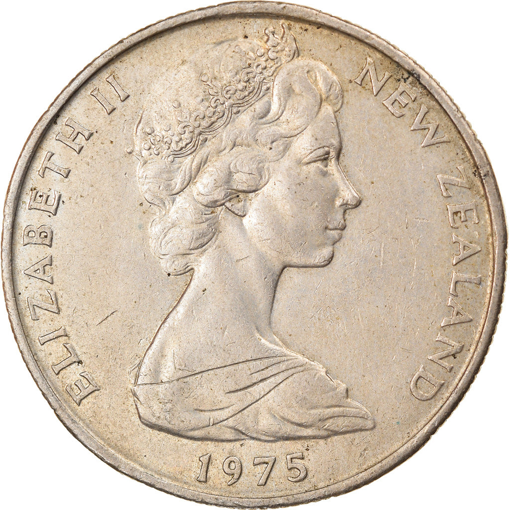 Moneta, Nowa Zelandia, Elizabeth II, 50 Cents, 1975, EF(40-45), Miedź-Nikiel