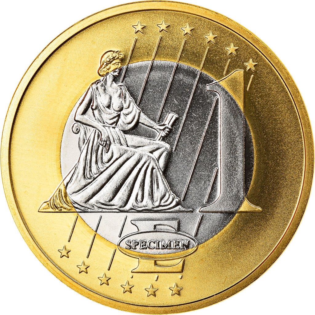 Monaco, medaglia, 1 E, Essai-Trial, 2005, FDC, Bi-metallico